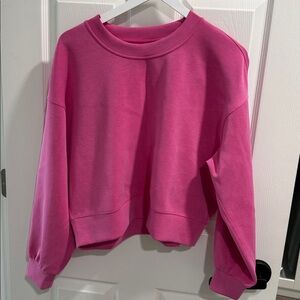 Lululemon Vibrant Pink Crewneck Sweatshirt size 6